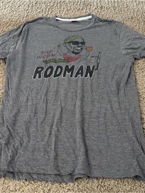 HOMAGE Gray Dennis Rodman The Worm Graphic Short Sleeve Tee